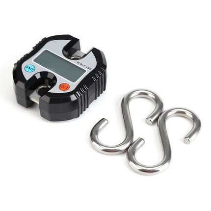 WeiHeng Portable Crane LCD Digital Electronic Hook Hanging Scales Loop Weighing Balance Black