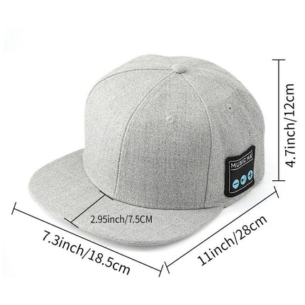 Dark Blue Wireless Bluetooth Hat - Sports Cap with Dual Speakers, Bluetooth 5.4,Outdoor Music Hat for Running,Jogging,and Sports