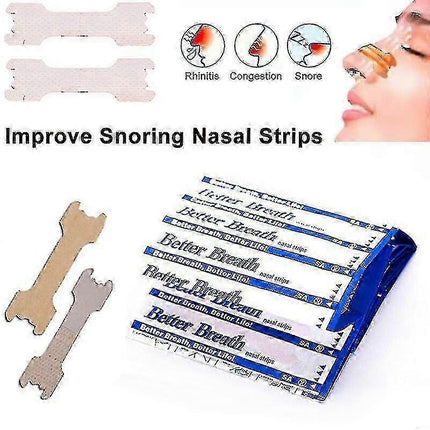 50pcs Nasal Strips Anti Snoring Improve Breath Stickers Nose Ventilation Pads Stop Snoring