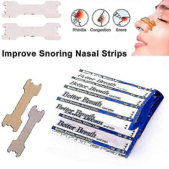 50pcs Nasal Strips Anti Snoring Improve Breath Stickers Nose Ventilation Pads Stop Snoring – product detail