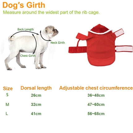 Santa Dog Costume Christmas Pet Clothes Santa Claus Riding Pet Costumes Party Dressing Up Dogs Cats Outfit For Small Medium Dogs Cats