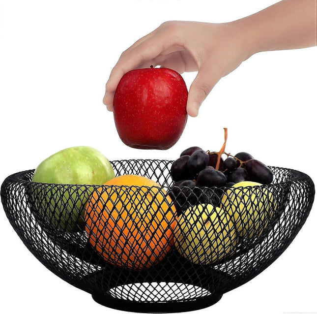 Fruit Bowl Black Fruit Basket Metal Bowl Black Metal Basket Decorative V1263-JX-1770
