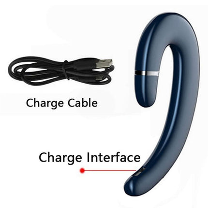 Ear Hook Wireless Headphones - Non Ear Plug - Single Ear Noise Cancelling Headset with Mic