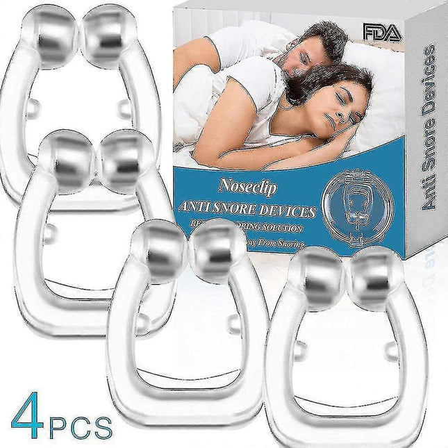 4PCS Silicone Grip Anti-Snore Nose Clips Sleep Aid Tray Guard Night Device V1263-JX-182