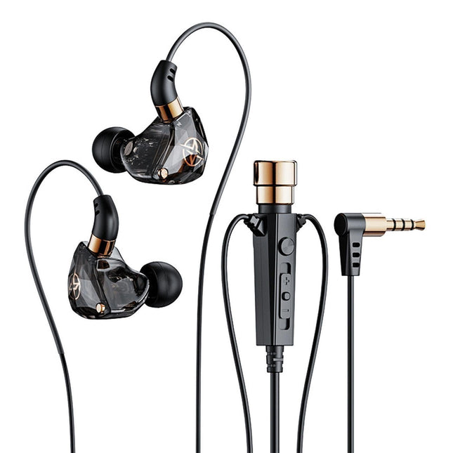 Wired Earphone Noise Reduction 3.5mm for Gaming/Karaoke-Black