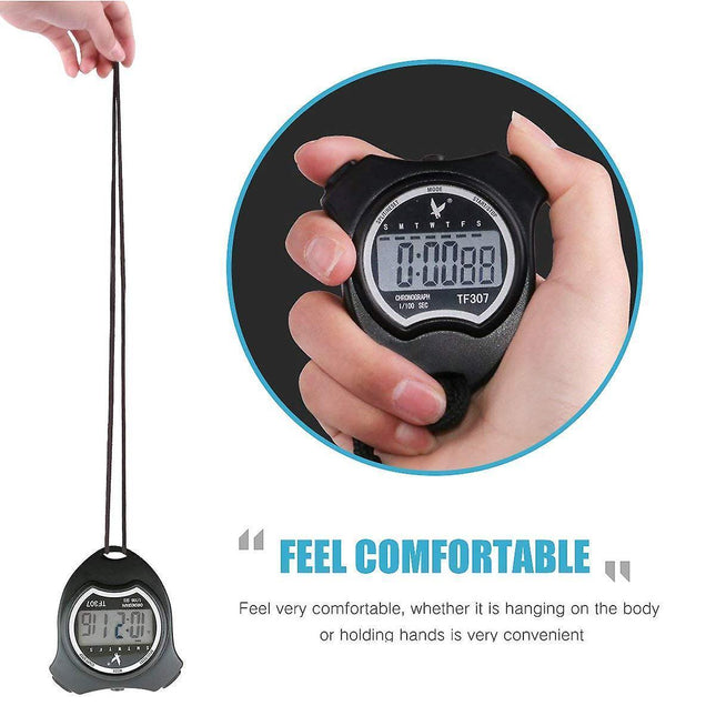 Digital Sport Stopwatch Watch Digital Stopwatch with Alarm/Calendar for Swimming Football Sports – product detail