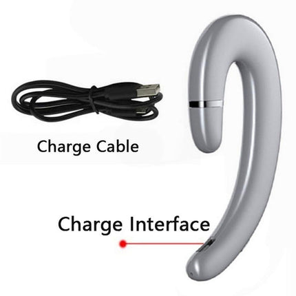 Ear Hook Wireless Headphones - Non Ear Plug - Noise Cancelling Single Ear Headset with Mic