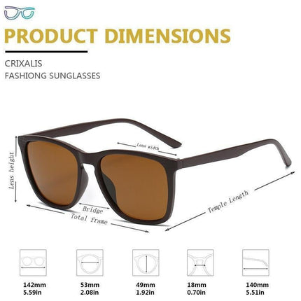 Retro Sunglasses Women Men Fashion Square Sun Glasses Ladies Luxury Brand Female  Male UV400 - Bright Black