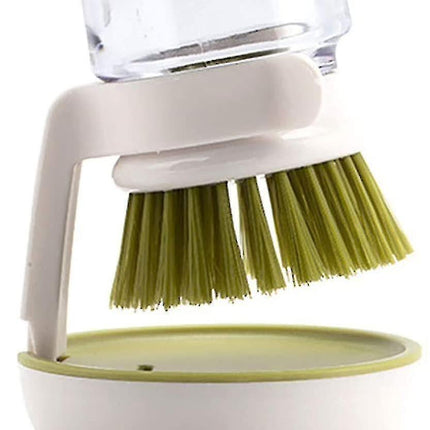 Palm Brush Upgraded,dish Brush Kitchen Soap Dispensing Brush With Storage Stand Dishes Mini Soap Liquid Brush For Kitchen Dish Pot Pan Sink