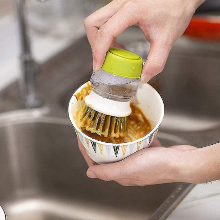 Palm Brush Upgraded,dish Brush Kitchen Soap Dispensing Brush With Storage Stand Dishes Mini Soap Liquid Brush For Kitchen Dish Pot Pan Sink