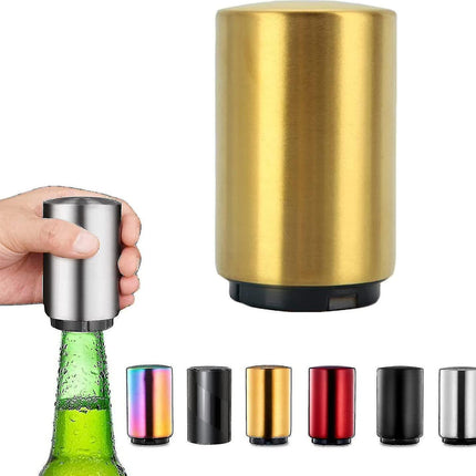 Bottle Opener, Stainless Steel Push Down Automatic Beer Bottle Opener,beer Gifts kitchen Gadgets For Adult