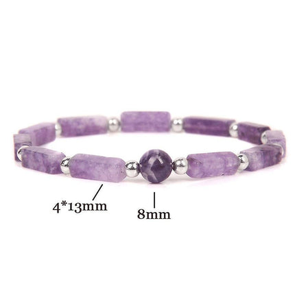 Women Body Purifying Amethyst Slimming Natural Amethyst Bracelet Healing Crystal Therapy Bracelet For Pain Relief Fatigue