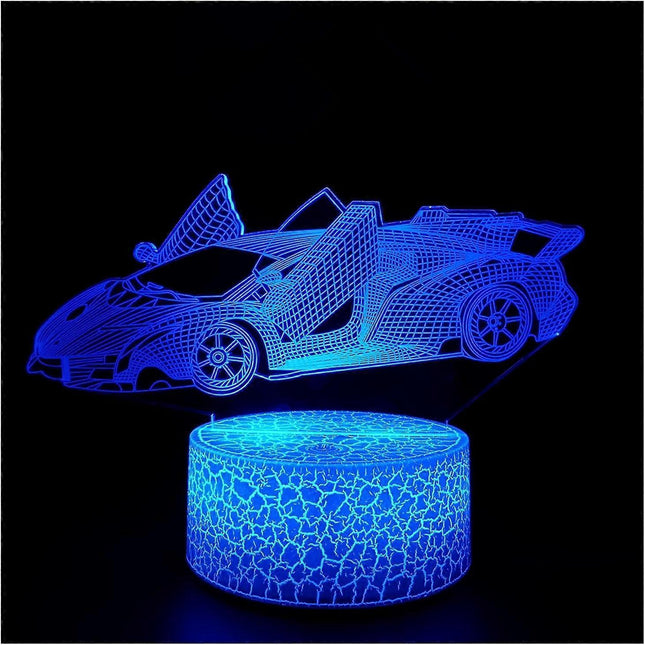 3D Optical Illusion Night Light Visual Creative LED Desk Lamp Remote and Touch Control 7 or 16 Color