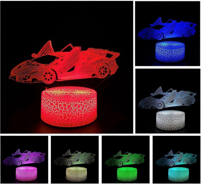 3D Optical Illusion Night Light Visual Creative LED Desk Lamp Remote and Touch Control 7 or 16 Color – product detail