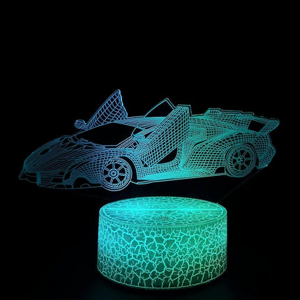 3D Optical Illusion Night Light Visual Creative LED Desk Lamp Remote and Touch Control 7 or 16 Color Changes USB Powered