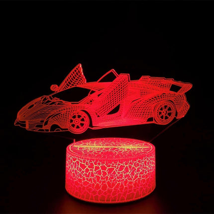 3D Optical Illusion Night Light Visual Creative LED Desk Lamp Remote and Touch Control 7 or 16 Color Changes USB Powered