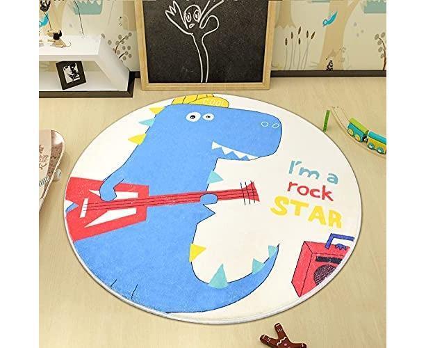 Babies Room Carpet 91cm Round Dinosaur Carpet Cute Bedroom Rug Boys Room Decor Non Slip Babies Rug Babies – product detail