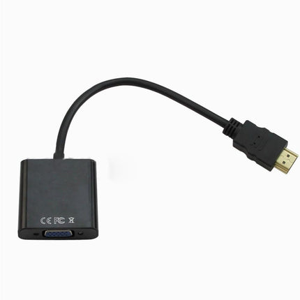 1080P HDMI-compatible Male to VGA Female Adapter Converter Video Cable Cord for PC HDTV DVD - Black