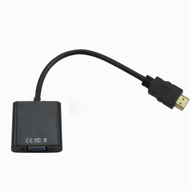 1080P HDMI-compatible Male to VGA Female Adapter Converter Video Cable Cord for PC HDTV DVD - Black