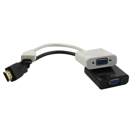 1080P HDMI-compatible Male to VGA Female Adapter Converter Video Cable Cord for PC HDTV DVD - Black