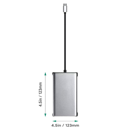 12 in 1 Multi-Interface Connection Type-C Expansion Dock Dual HDMI-compatible Converter - Grey