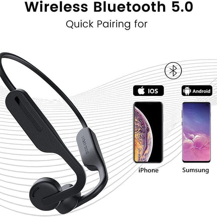 Air Open Ear Bone Conduction Headphones Wireless Bluetooth 5.0 with Mic