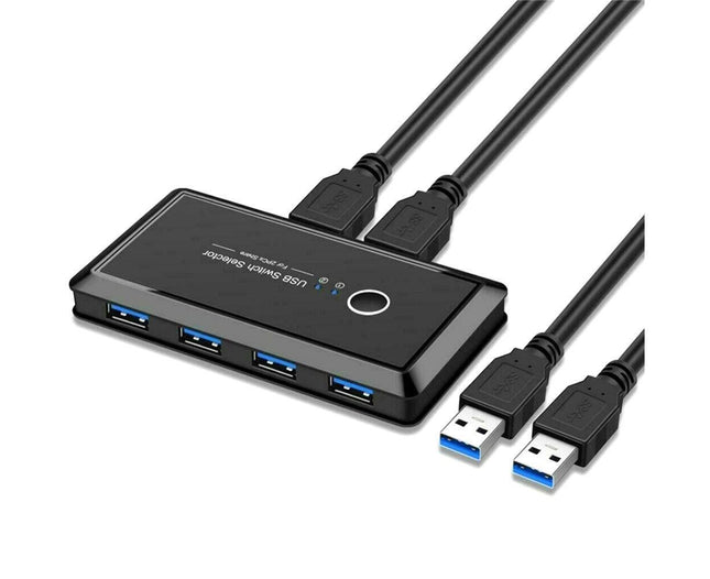 4 USB 2.0 Output Port Computer Sharing Hub Switcher Selector for Mac Chrome OS