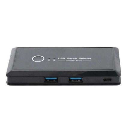 4 USB 2.0 Output Port Computer Sharing Hub Switcher Selector for Mac Chrome OS - Black