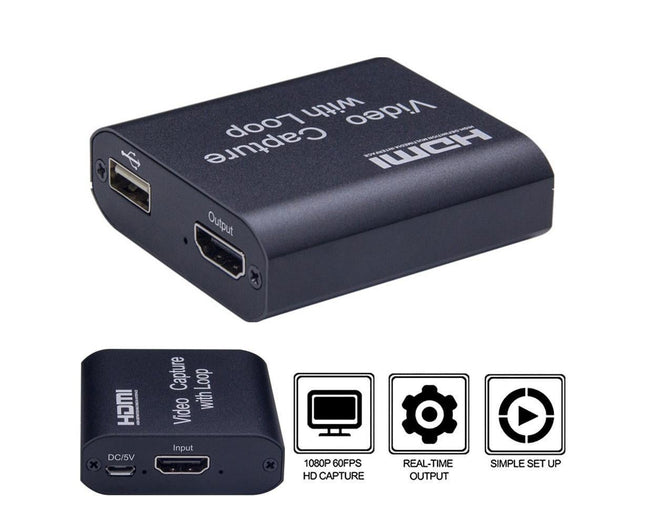 4K HDMI-compatible to USB2.0 High Clarity 1080P Video Capture Card Dongle for Game Live Streaming