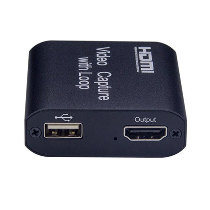 4K HDMI-compatible to USB2.0 High Clarity 1080P Video Capture Card Dongle for Game Live Streaming - Black