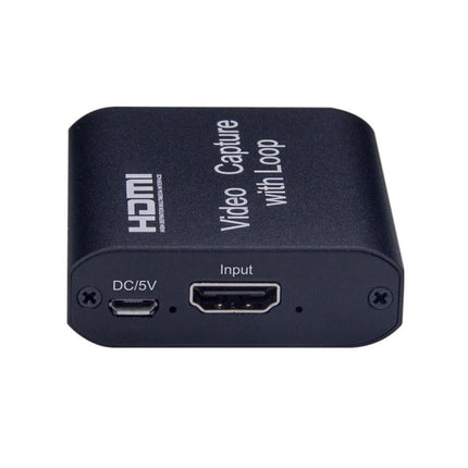 4K HDMI-compatible to USB2.0 High Clarity 1080P Video Capture Card Dongle for Game Live Streaming - Black