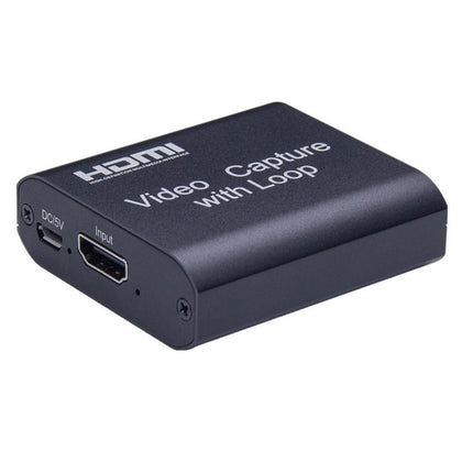4K HDMI-compatible to USB2.0 High Clarity 1080P Video Capture Card Dongle for Game Live Streaming - Black