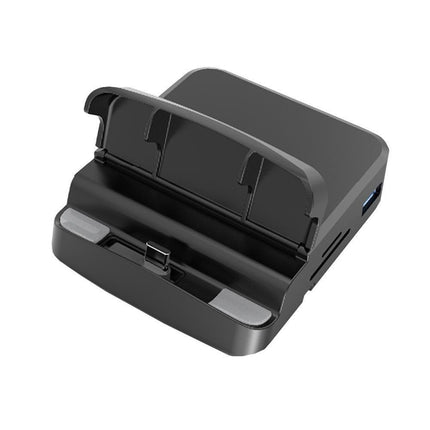 5 in1 Type C to HDMI-compatible Adapter USB 3.0/2.0 TFCard Slot Converter Holder - Black