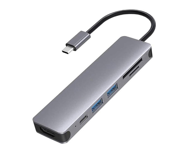 6 in 1 USB 4K HDMI-compatible Multiport Card Reader Hub for MacBook Laptop Type C Devices – product detail