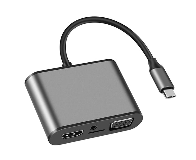 8 in 1 USB Type-C to HDMI-compatible PD TF VGA Card Reader Adapter Hub Converter Recorder