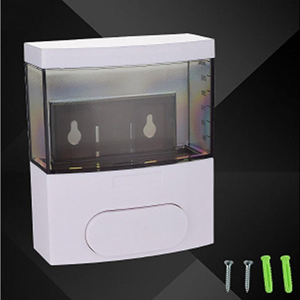 300ml Wall-mounted PP Manual Liquid Soap Dispenser Shampoo Shower Gel Bottle-Black
