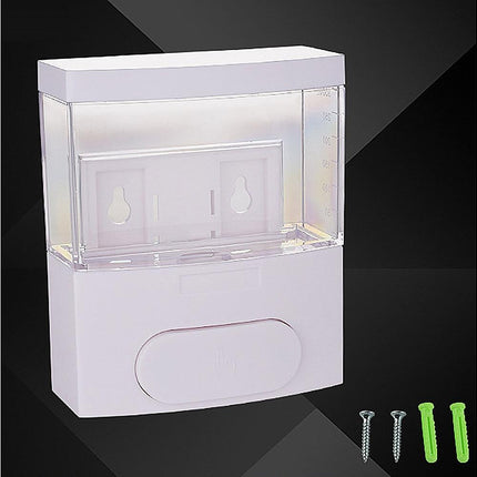 300ml Wall-mounted PP Manual Liquid Soap Dispenser Shampoo Shower Gel Bottle-Black