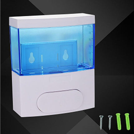 300ml Wall-mounted PP Manual Liquid Soap Dispenser Shampoo Shower Gel Bottle-Black