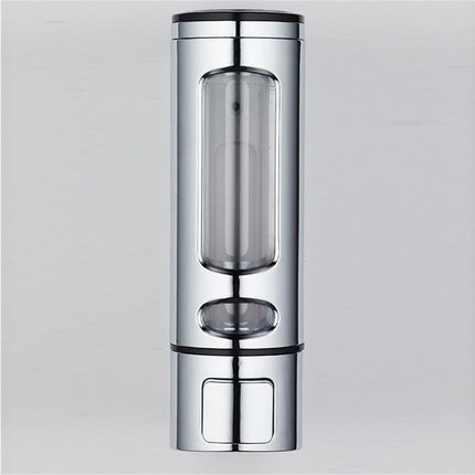 400ml Liquid Soap Dispenser Sturdy Press Type Wall Mounted Hand Wash Soap Dispenser for Bathroom-Silver