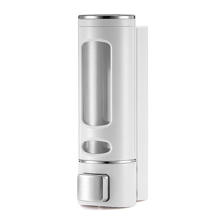 400ml Liquid Soap Dispenser Sturdy Press Type Wall Mounted Hand Wash Soap Dispenser for Bathroom-White