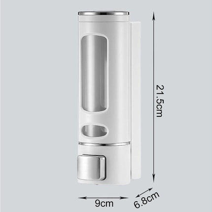 400ml Liquid Soap Dispenser Sturdy Press Type Wall Mounted Hand Wash Soap Dispenser for Bathroom-White