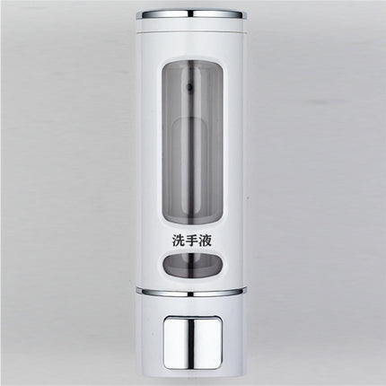 400ml Liquid Soap Dispenser Sturdy Press Type Wall Mounted Hand Wash Soap Dispenser for Bathroom-White