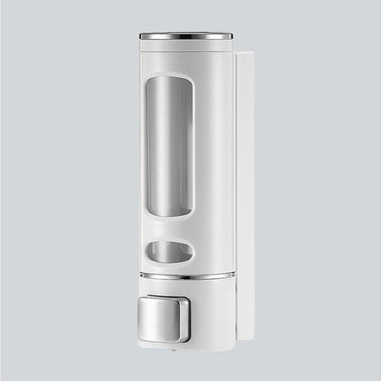 400ml Liquid Soap Dispenser Sturdy Press Type Wall Mounted Hand Wash Soap Dispenser for Bathroom-White