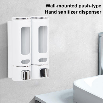400ml Liquid Soap Dispenser Sturdy Press Type Wall Mounted Hand Wash Soap Dispenser for Bathroom-White