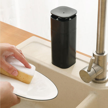 500ml Soap Dispenser Leak-proof Refillable ABS Press Type Body Wash Dispenser Bathroom Supplies -Black