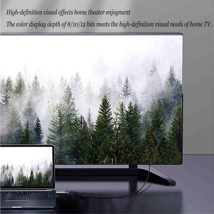Compatible USB Type C to HDMI-compatible Cable 4K 60HZ Converter Adapter for Thunderbolt 3 - Grey