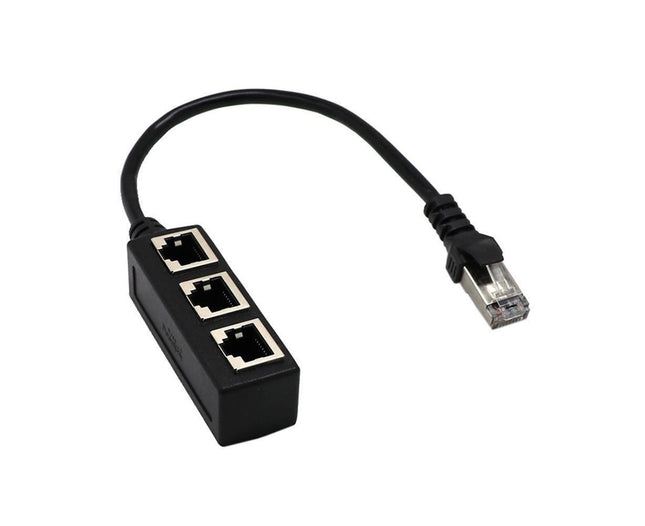 Ethernet Network RJ45 1 Male to 3 Female Connector Splitter Converter Cable – product detail
