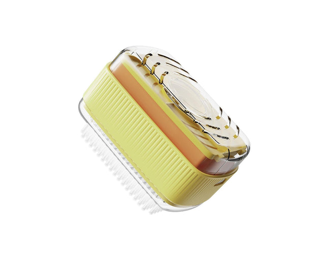 Foaming Soap Box with Brush Drain Holes Spring Design Non-slip Detachable 2 in 1 Plastic Soft Roller Soap
