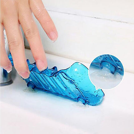 Kitchen Basin Sink Soap Dish Tray Water Draining Holder Suction Cup Bathroom Box-Pink