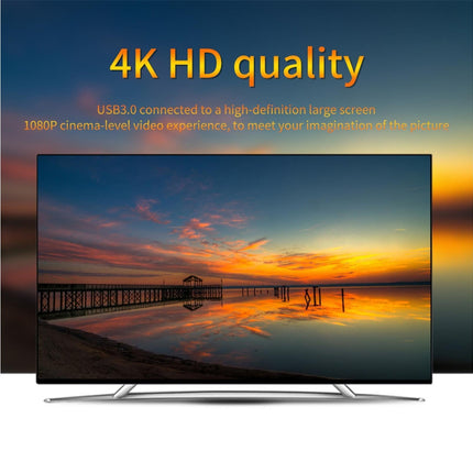 HDMI-compatible to USB High Clarity Board Game Record Live Streaming Broadcast Video Capture Card - Grey
